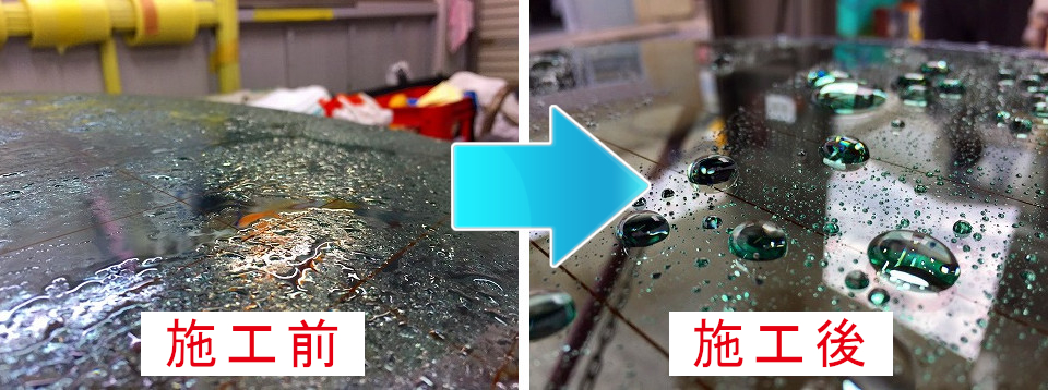 施工例-ウィンドウガラス磨き・コーティング